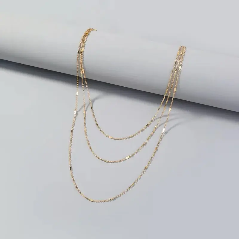 Triple Layer Chain Necklace - FY0072